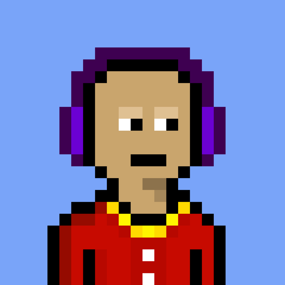 NOCO DJ pixel avatar with purple headphones